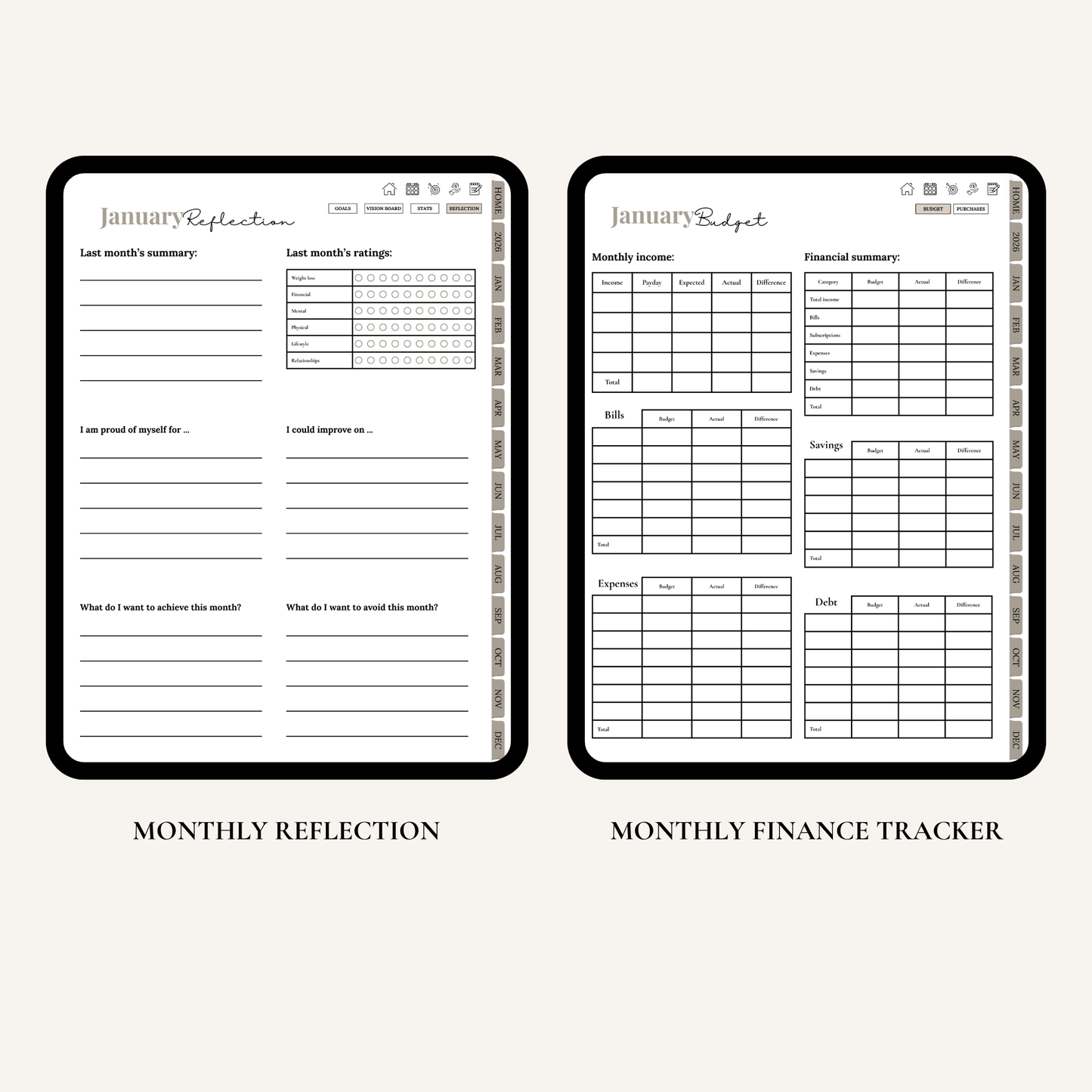 Plan It Skinny - 2026 Digital Planner
